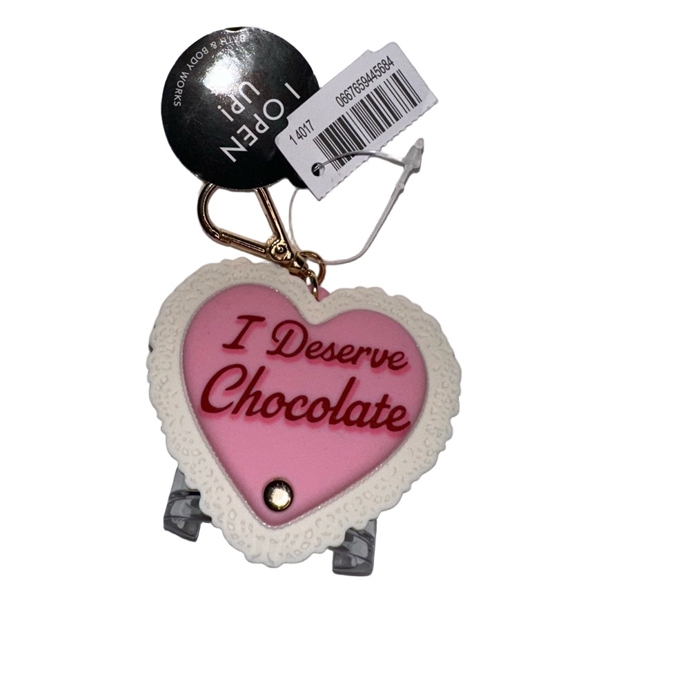 Bath & Body Works Heart PocketBac Holder Keychain